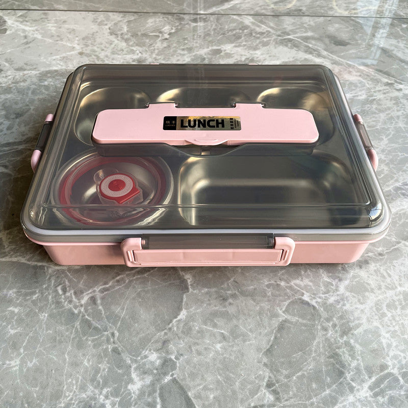 Multi-Compartment Stainless Steel Bento Box