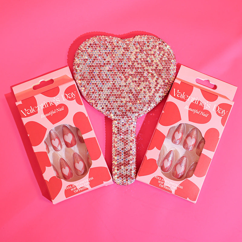 Artful Nail Extensions with Heart Design Stornfield