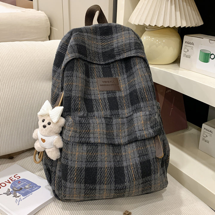 Cozy Plaid Backpack Stornfield