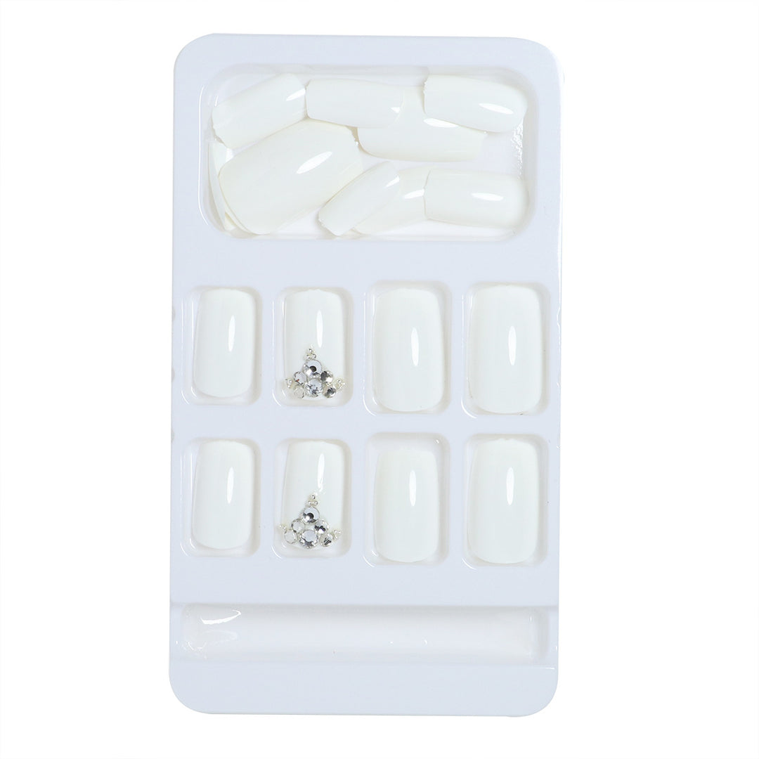 Luxury Press-On Nail Design with Rhinestone Accents Stornfield