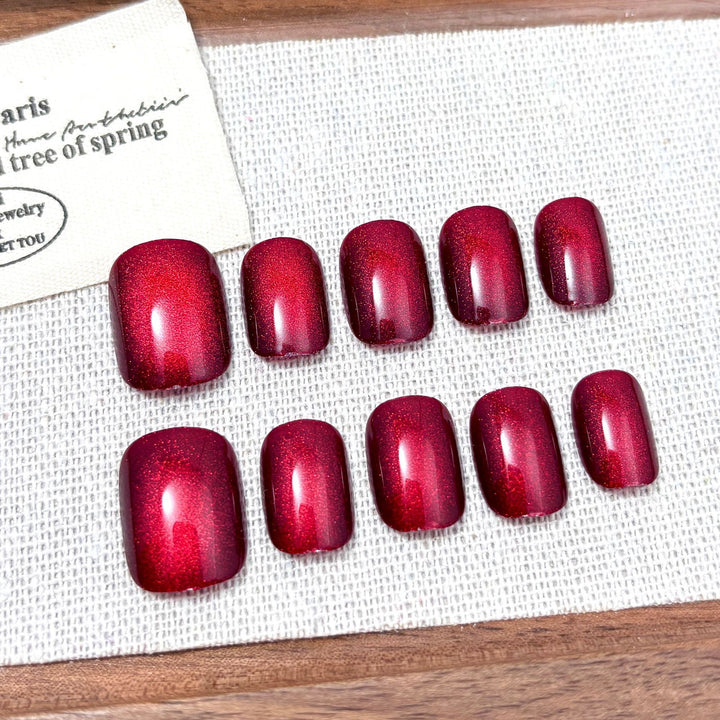 Glossy Glitter Press-On Nail Set