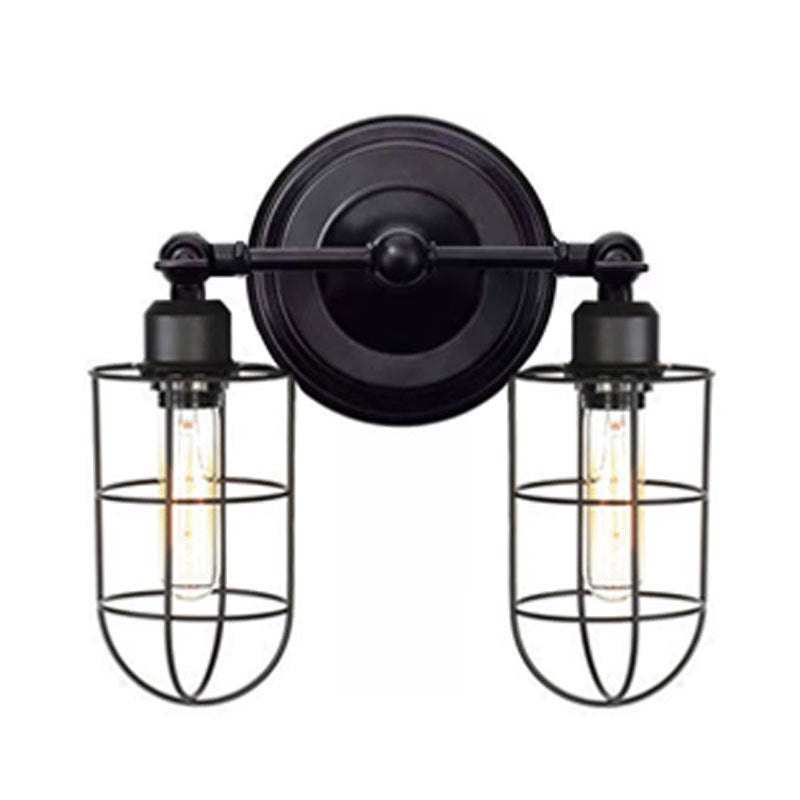 Industrial Style Double-Bulb Wall Light