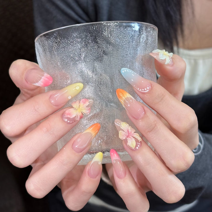 Floral and Ombre Press-On Nail Art Set Stornfield