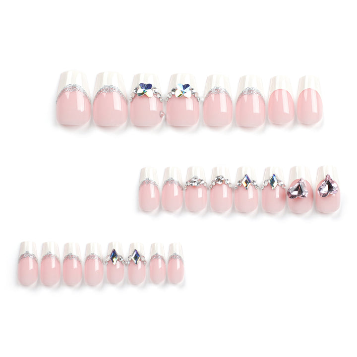 Artistic Nail Extensions with Gemstone Decorations Stornfield