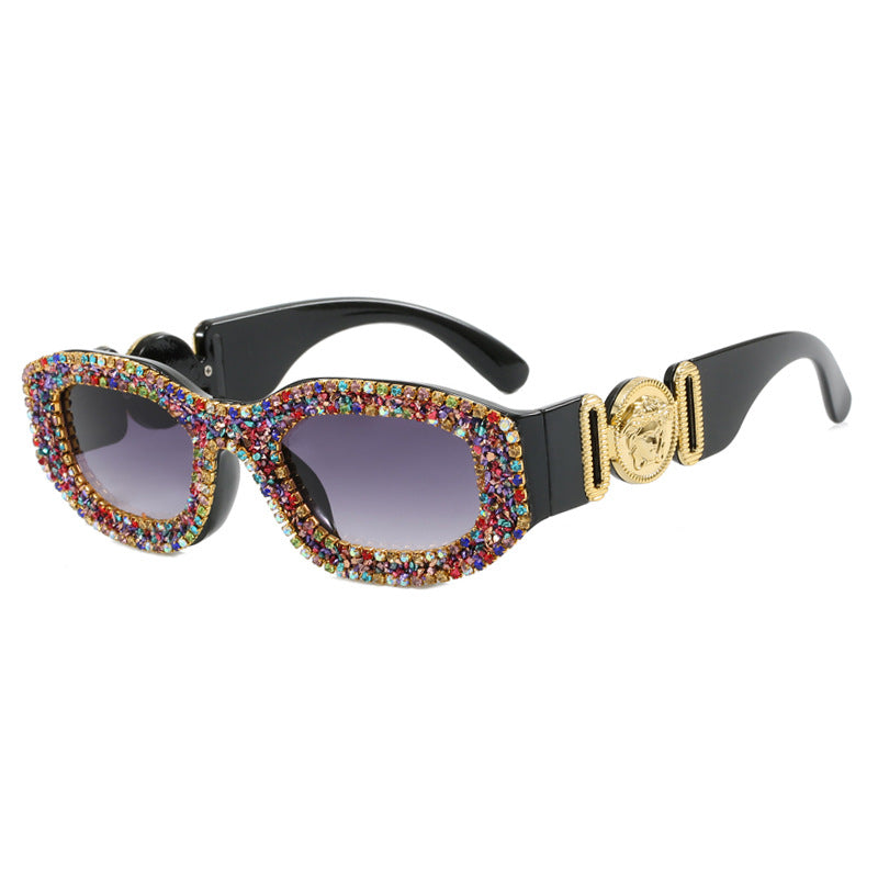 Women's extravagantly designed sunglasses with rhinestone-studded frame Stornfield