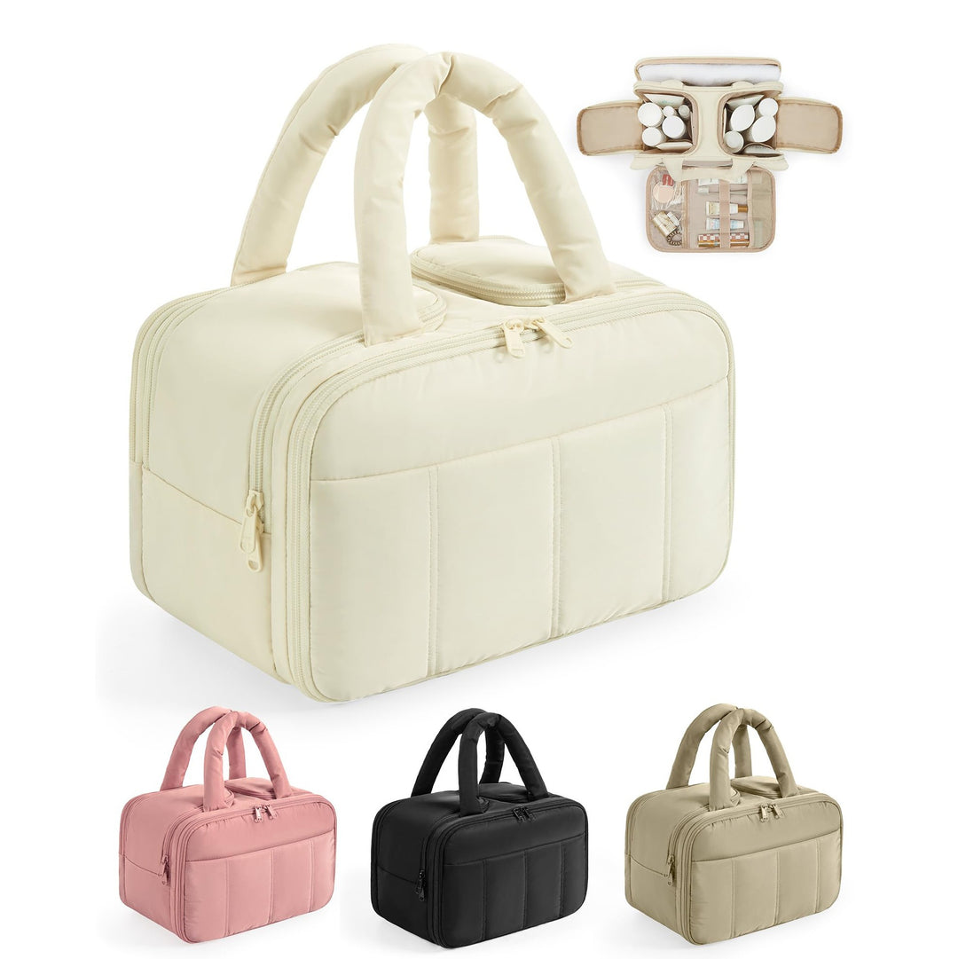 Cosmetic bag with organized compartments Stornfield