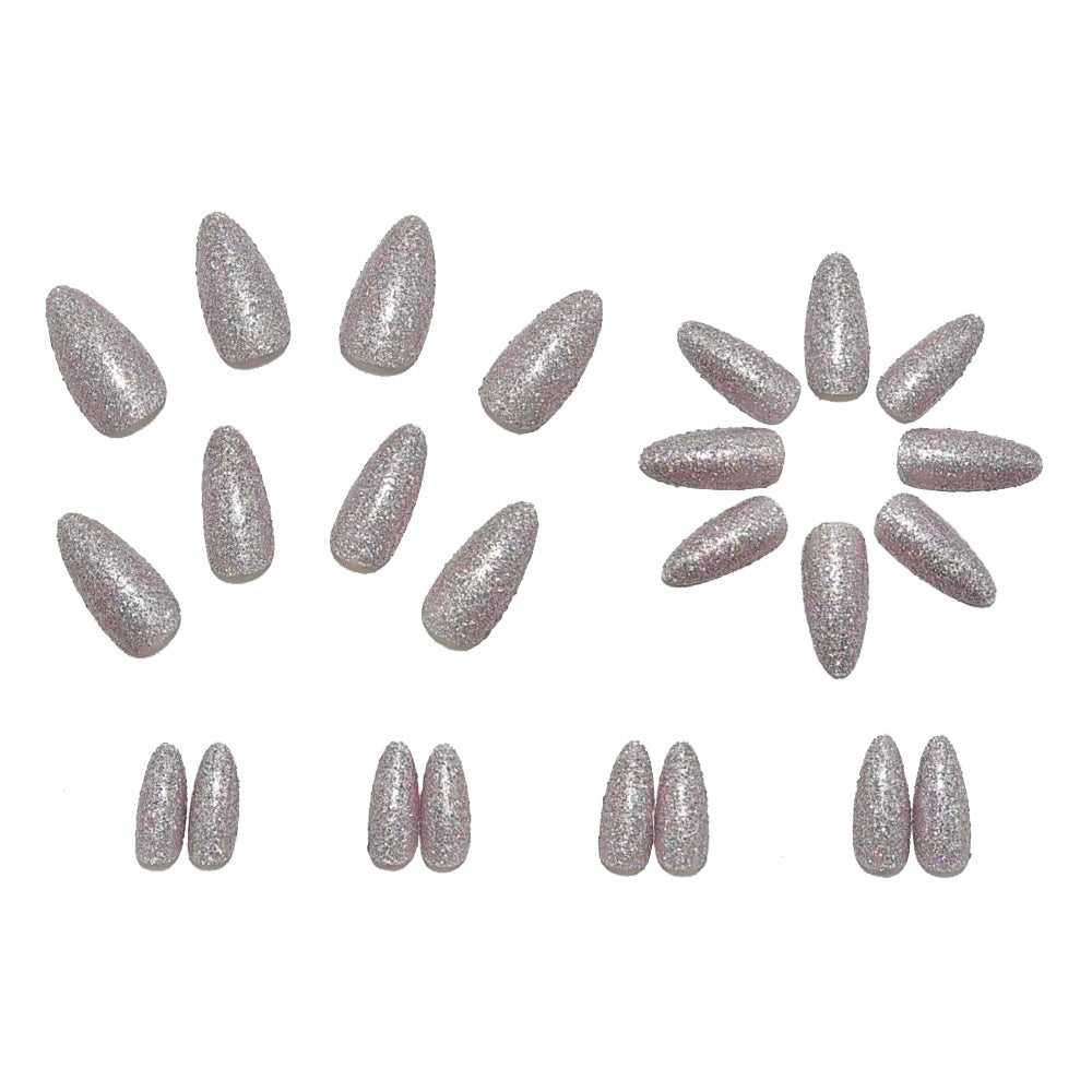 Artificial nails with glitter and elegant design Stornfield