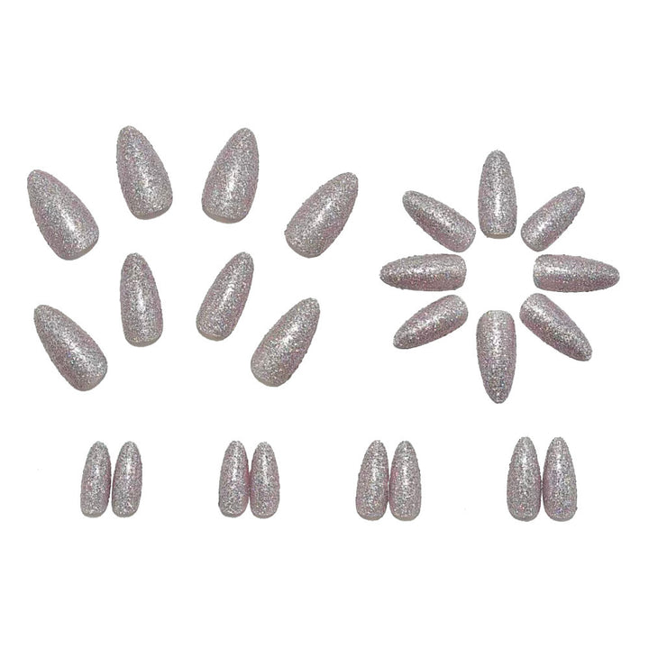 Artificial nails with glitter and elegant design Stornfield