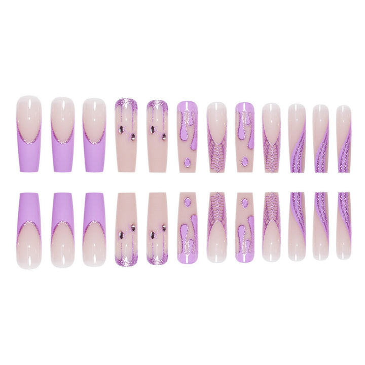 Artistic Long Press-On Nails Stornfield