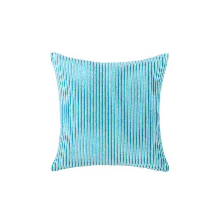 Corduroy Ribbed Square Accent Pillow Cover with Deep-Channel Texture and Concealed Zipper