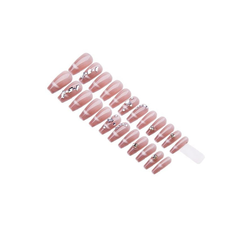 Elegant artificial nails with sparkling gold accents Stornfield