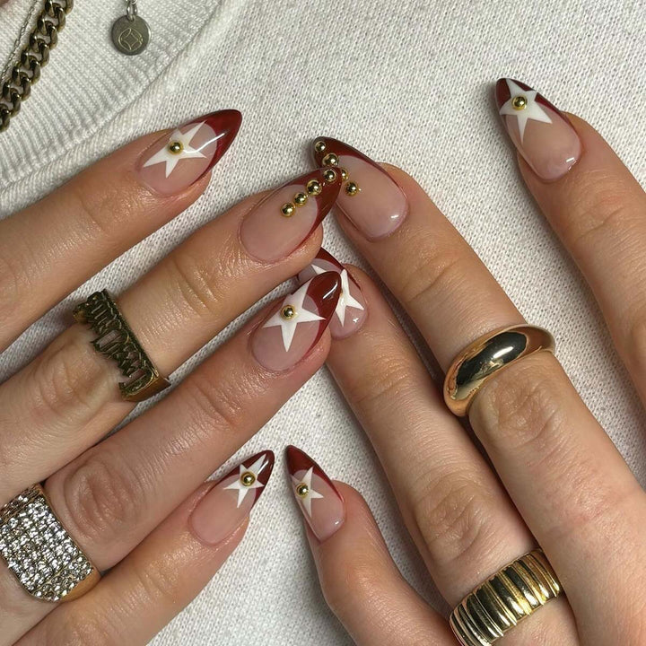 Artistic nail art with geometric patterns Stornfield