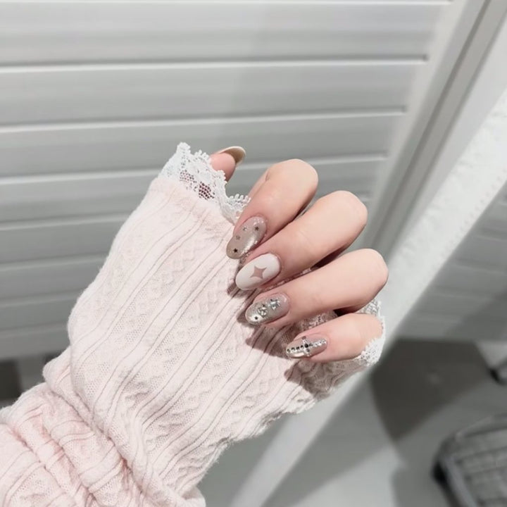Artistic Press-On Nail Decor