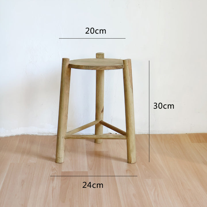 Massive wooden stool Stornfield