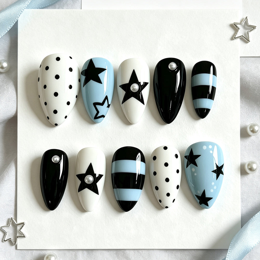 Artistic Gel Press-On Nail Set