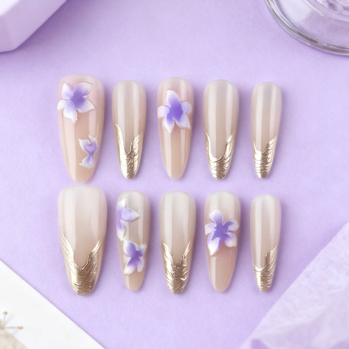 Floral Design Press-On Nails Stornfield