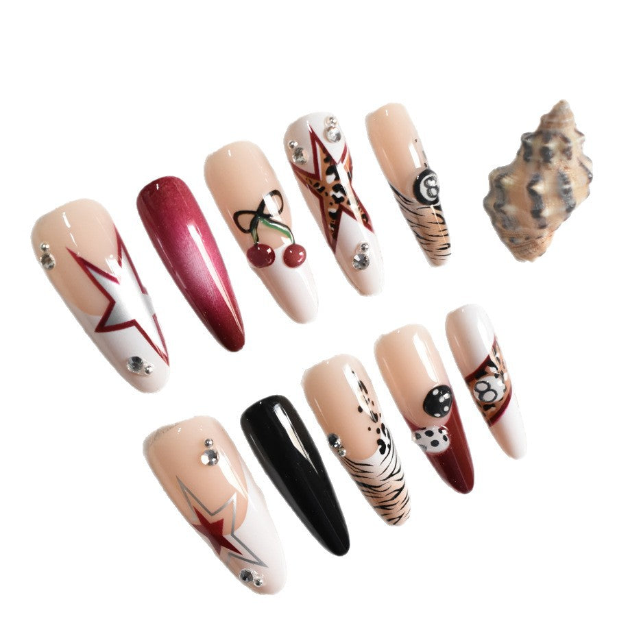 Artistic Stiletto Press-On Nail Set with Unique Designs Stornfield