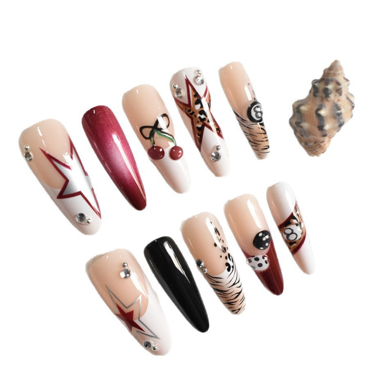 Artistic Stiletto Press-On Nail Set with Unique Designs Stornfield