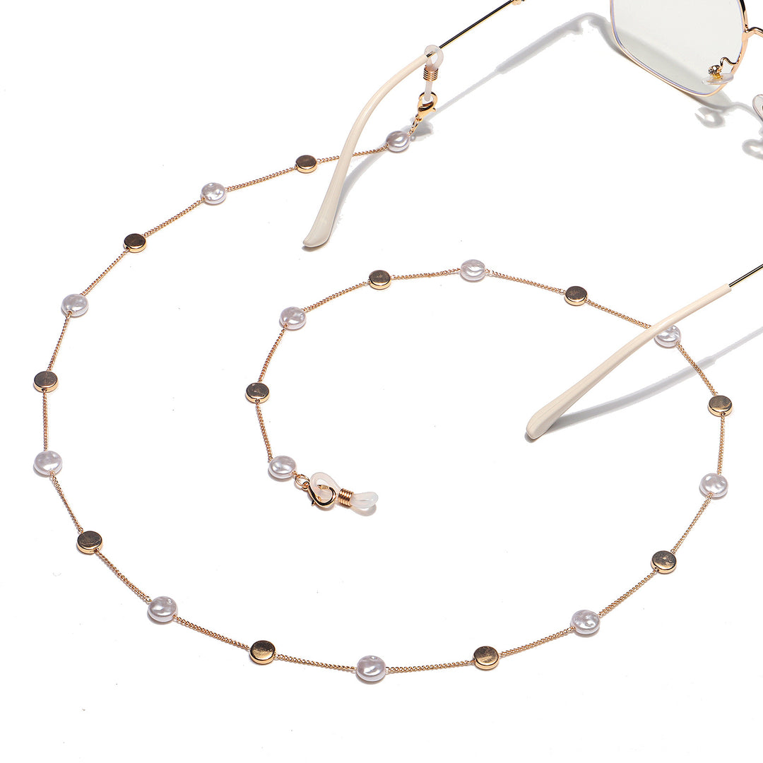 Pearl and Metal Eyewear Holder Chain Stornfield