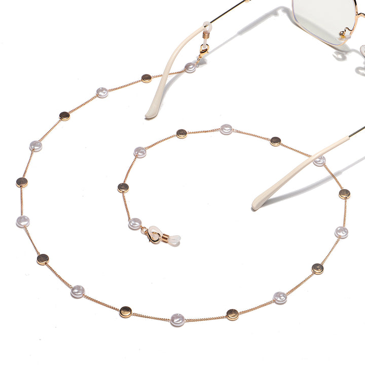 Pearl and Metal Eyewear Holder Chain Stornfield