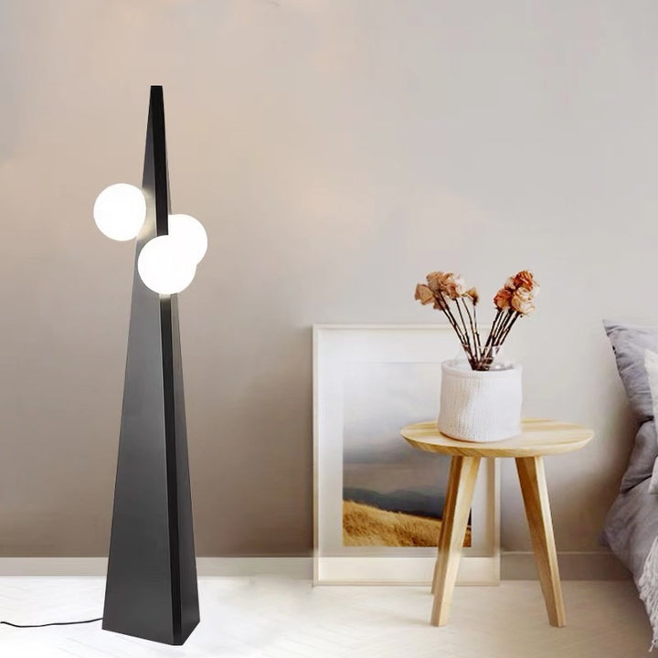 Artistic Triangular Floor Lamp with Geometric Design