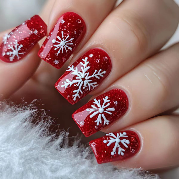 Creative Nail Art with Festive Snowflake Design Stornfield