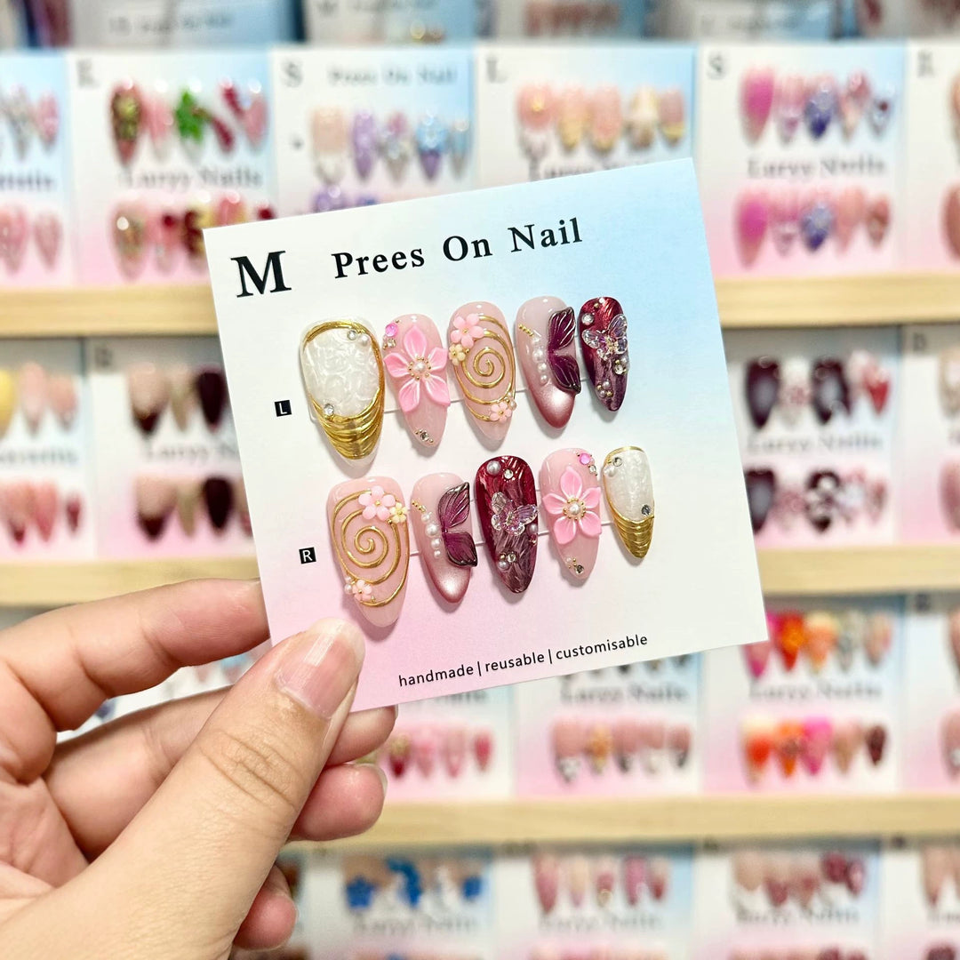 Handmade Press-On Nail Art