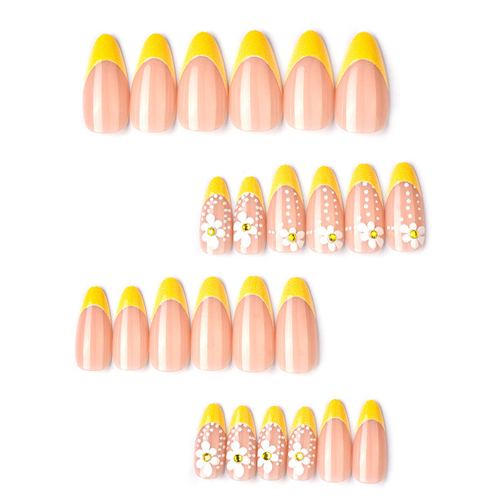 Artistic Floral Design Press-On Nail Art Set Stornfield