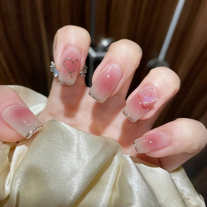 Glamorous Heart Nail Tips Stornfield