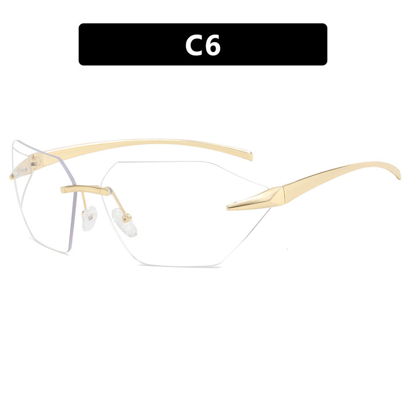 Women's geometric sunglasses with elegant metal frame and polarized lenses Stornfield