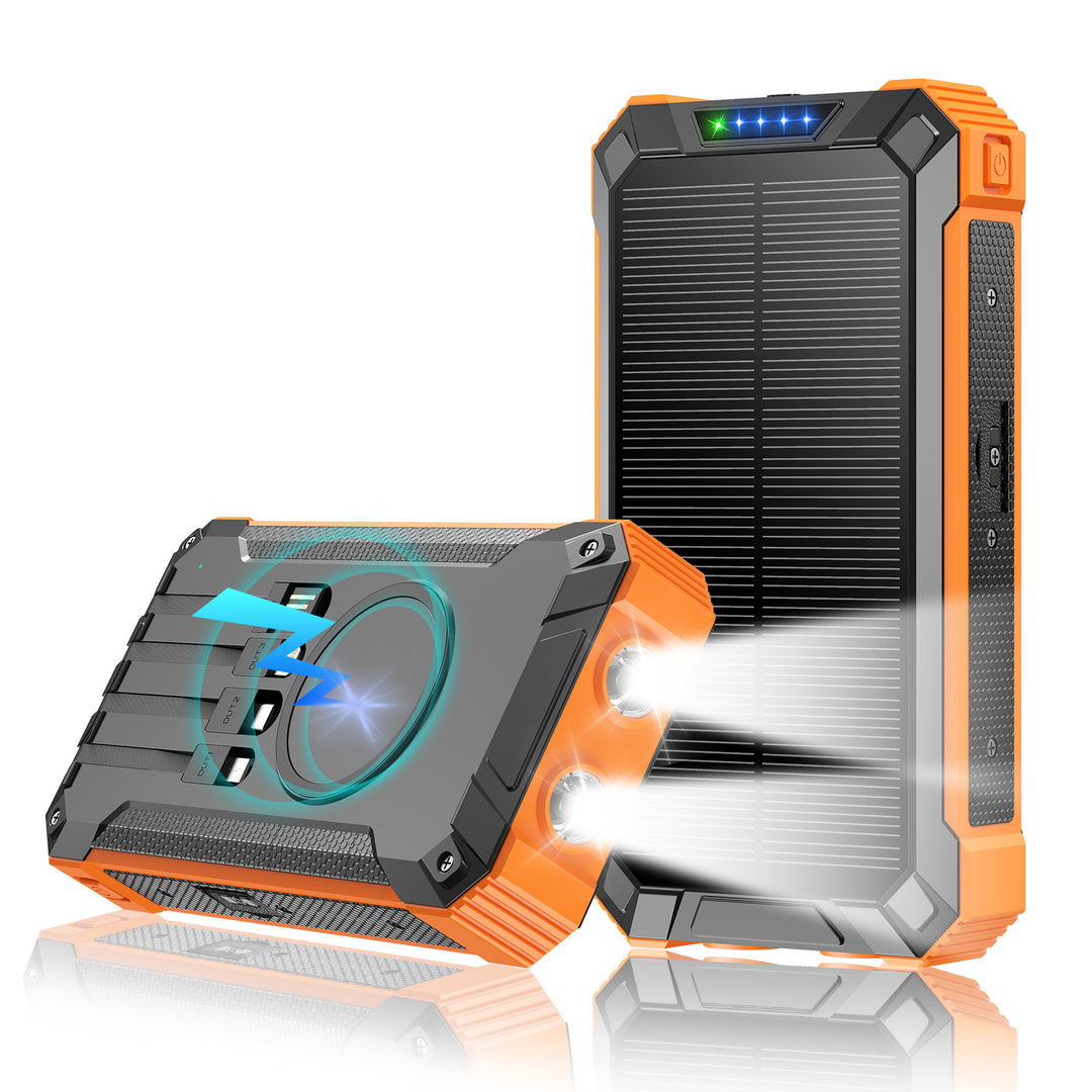 Solar and fast charging power bank with LED flashlight Stornfield