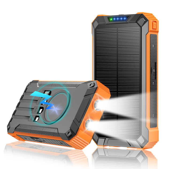 Solar and fast charging power bank with LED flashlight Stornfield