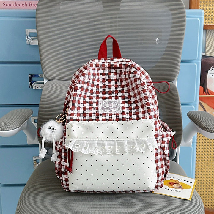 Cute Checkered Pattern Backpack Stornfield