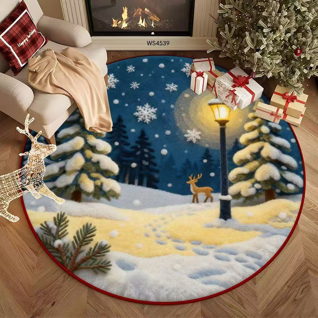 Festive Round Area Rug