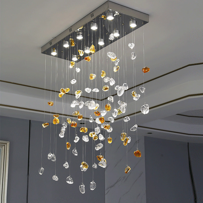 Crystal Cascade Ceiling Chandelier