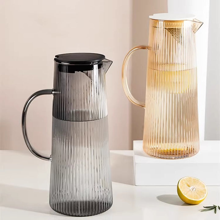 Ladies elegant glass jug with heat insulating lid Stornfield