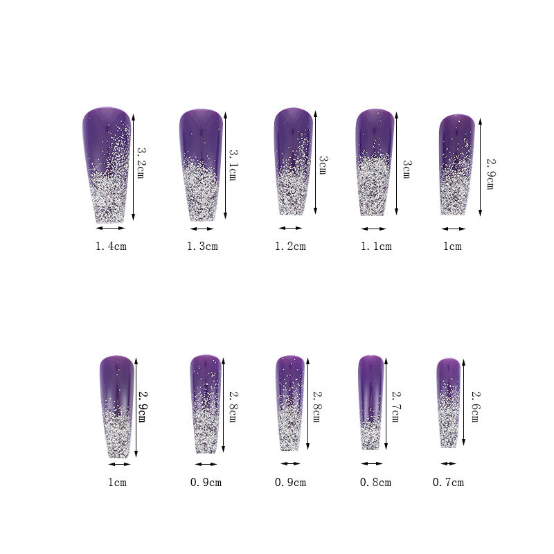 Nail art with glitter and ombre effect Stornfield