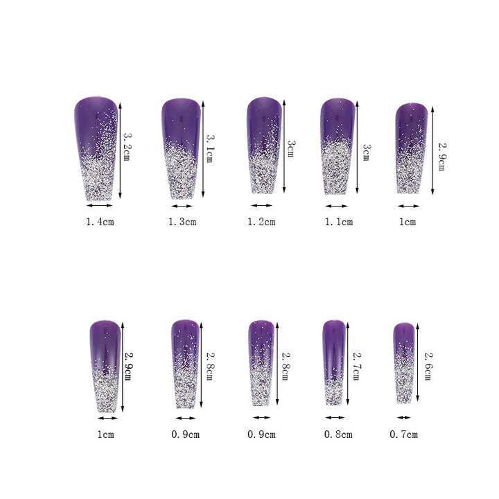 Nail art with glitter and ombre effect Stornfield