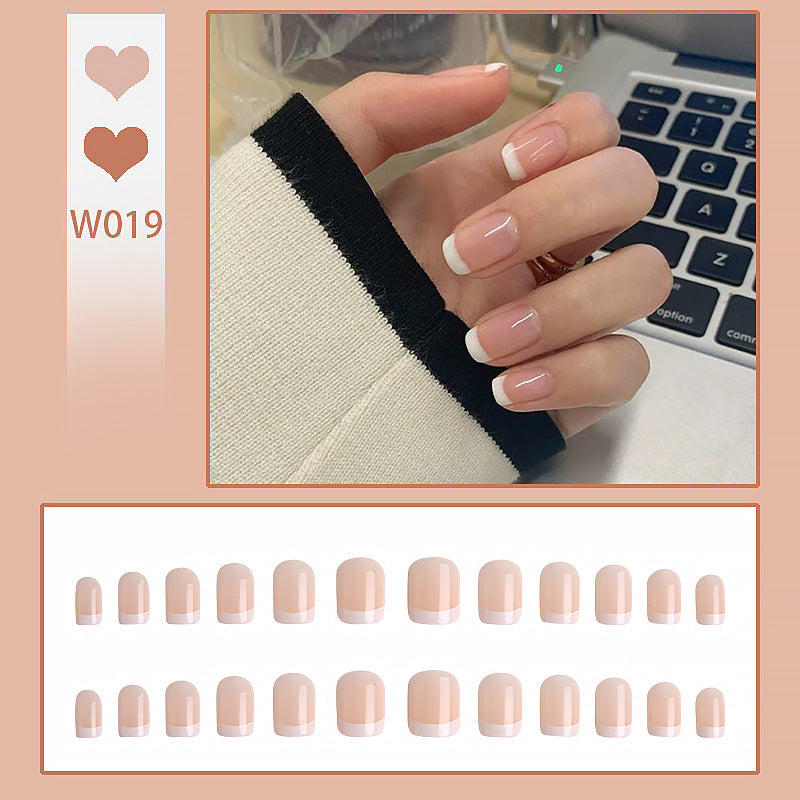 Artistic French Tip Artificial Nails Stornfield
