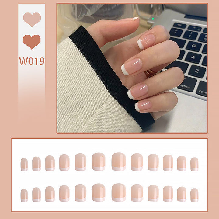 Artistic French Tip Artificial Nails Stornfield