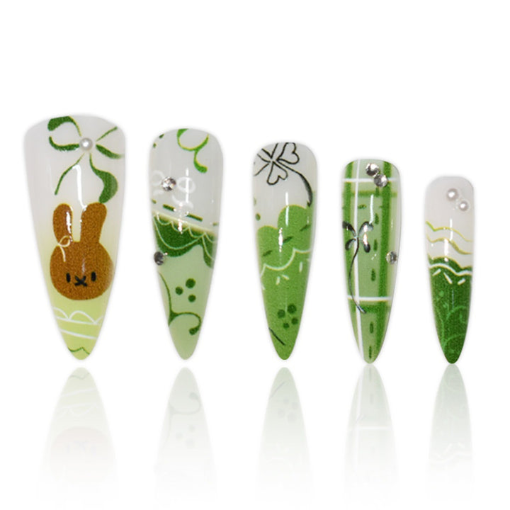 Decorative 3D Themed Press-On Nails Stornfield