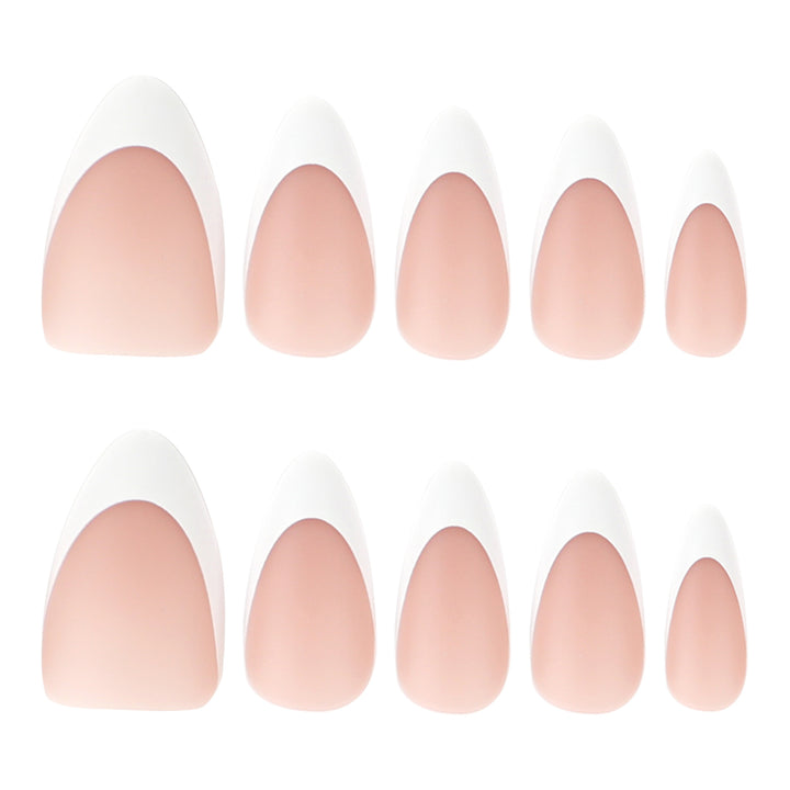 Artistic stiletto nails with elegant French design Stornfield