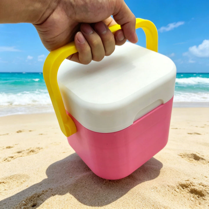Unisex portable cooler with ergonomic carrying handle and insulated double wall Stornfield