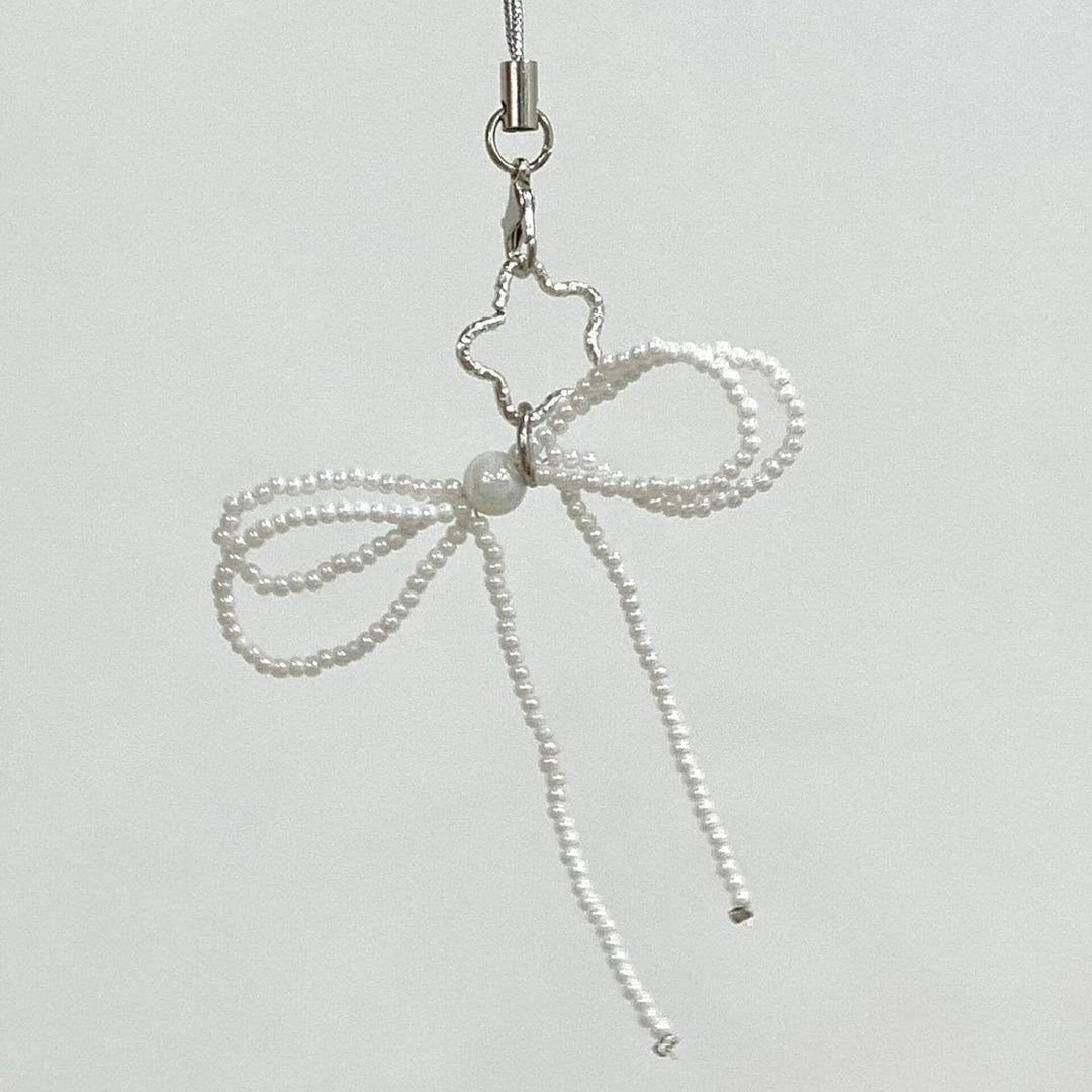 Decorative Pearl Bow Charm Keychain Stornfield