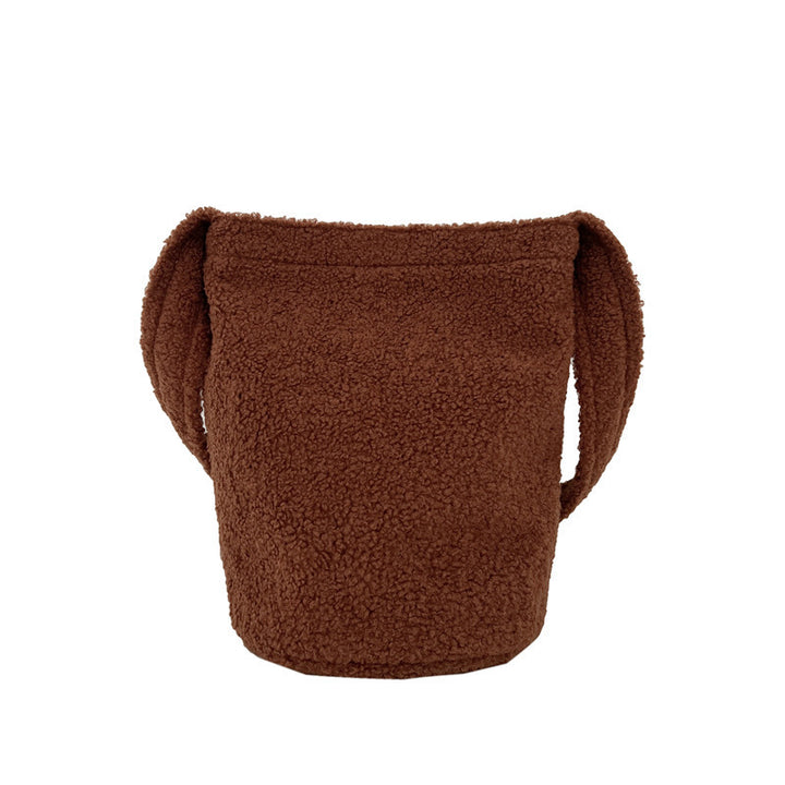 Cozy Faux Fur Bucket Bag
