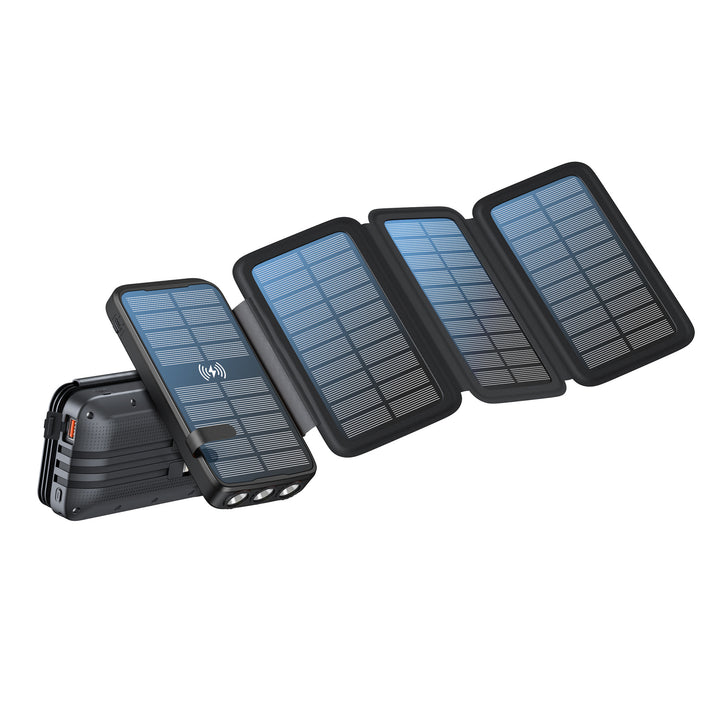 Solar Power Bank with Wireless Charging Function by Stornfield