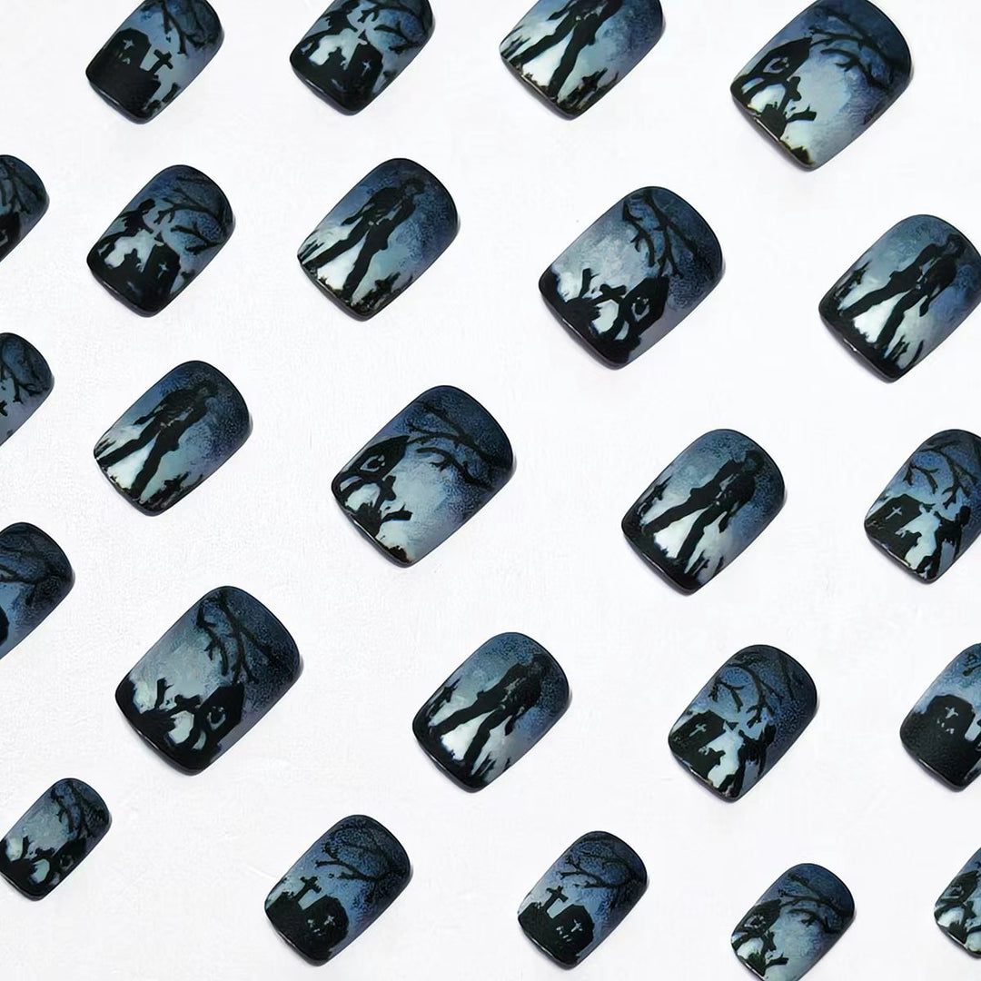 Creative Nail Art in Spooky Gravestone Design Stornfield