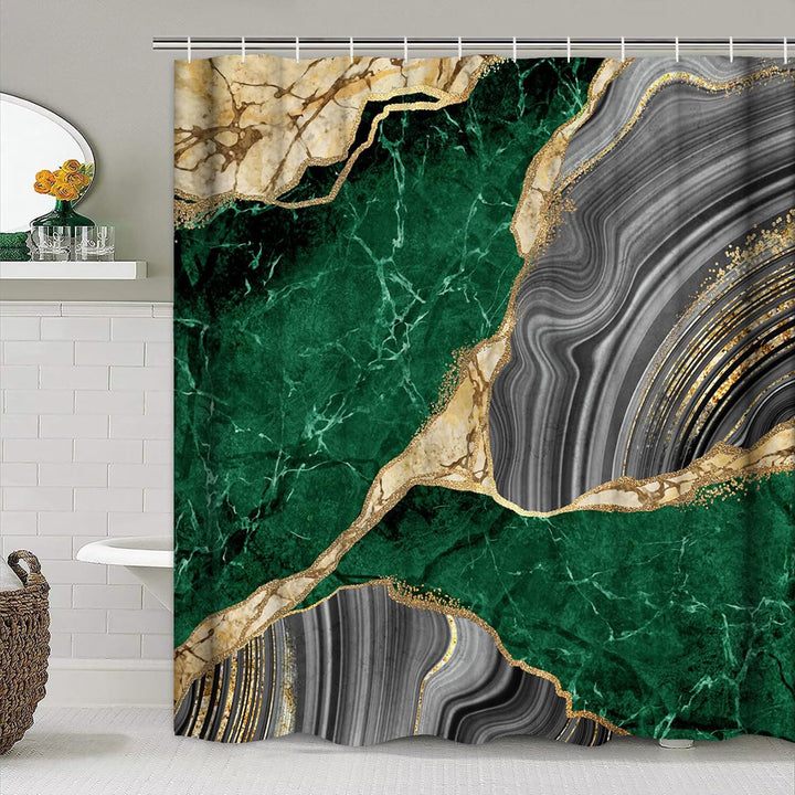 Artistic Marble Texture Shower Curtain Stornfield