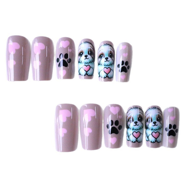 Decorative Dog-Themed Nail Art Enhancements Stornfield