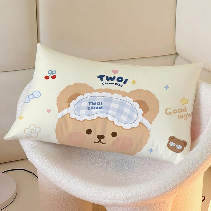 Cozy Cartoon-Themed Throw Pillow